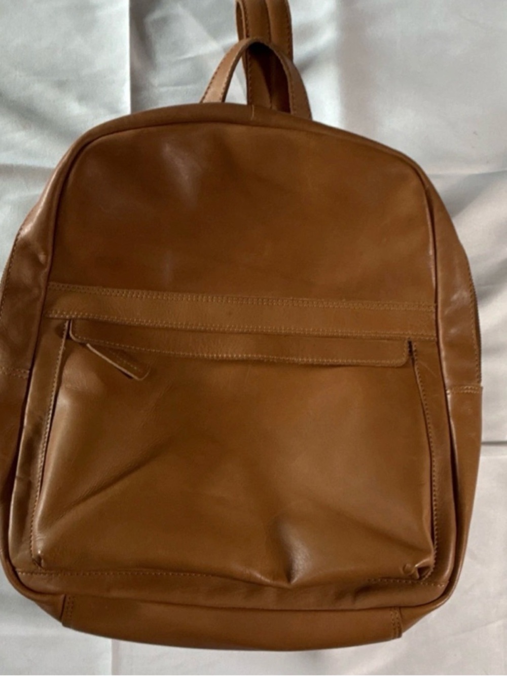 NWOT MP Portugal Leather‎ Brown Leather Laptop Backpack Pockets Luggage Strap